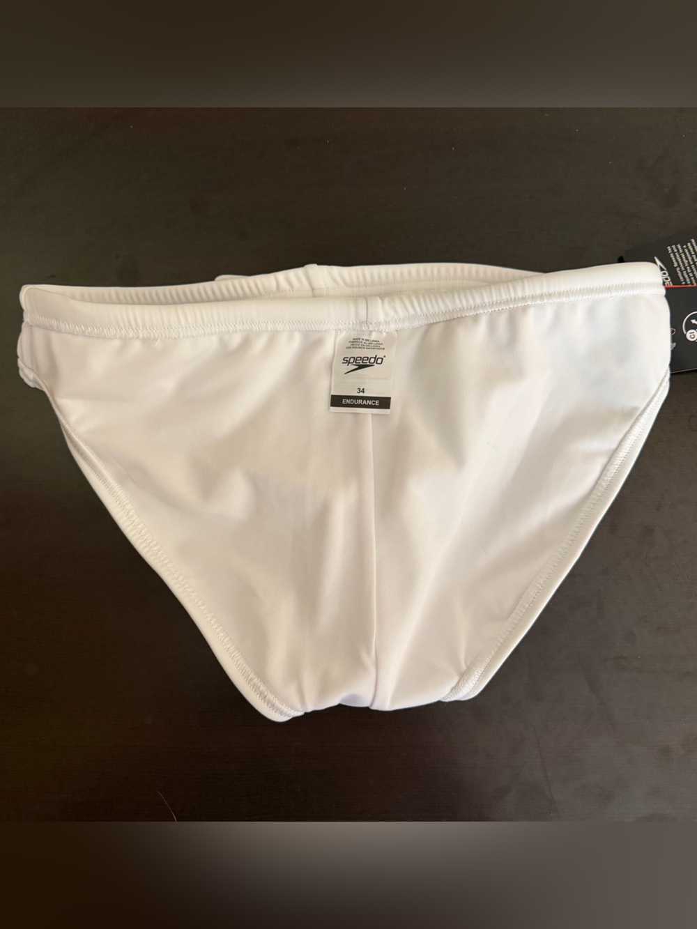 White Speedo Men’s bathing suit Bottoms POWER FLEX 50+ UPF Chlorine Resistant 34 - Picture 12 of 16
